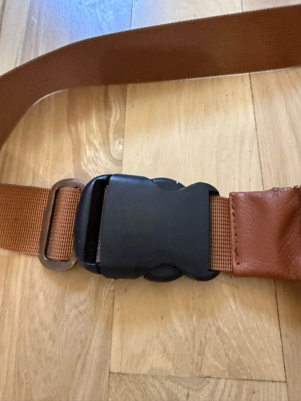 Kibou Travel Diaper Bag/Fanny Pack Vegan Leather Brown 11